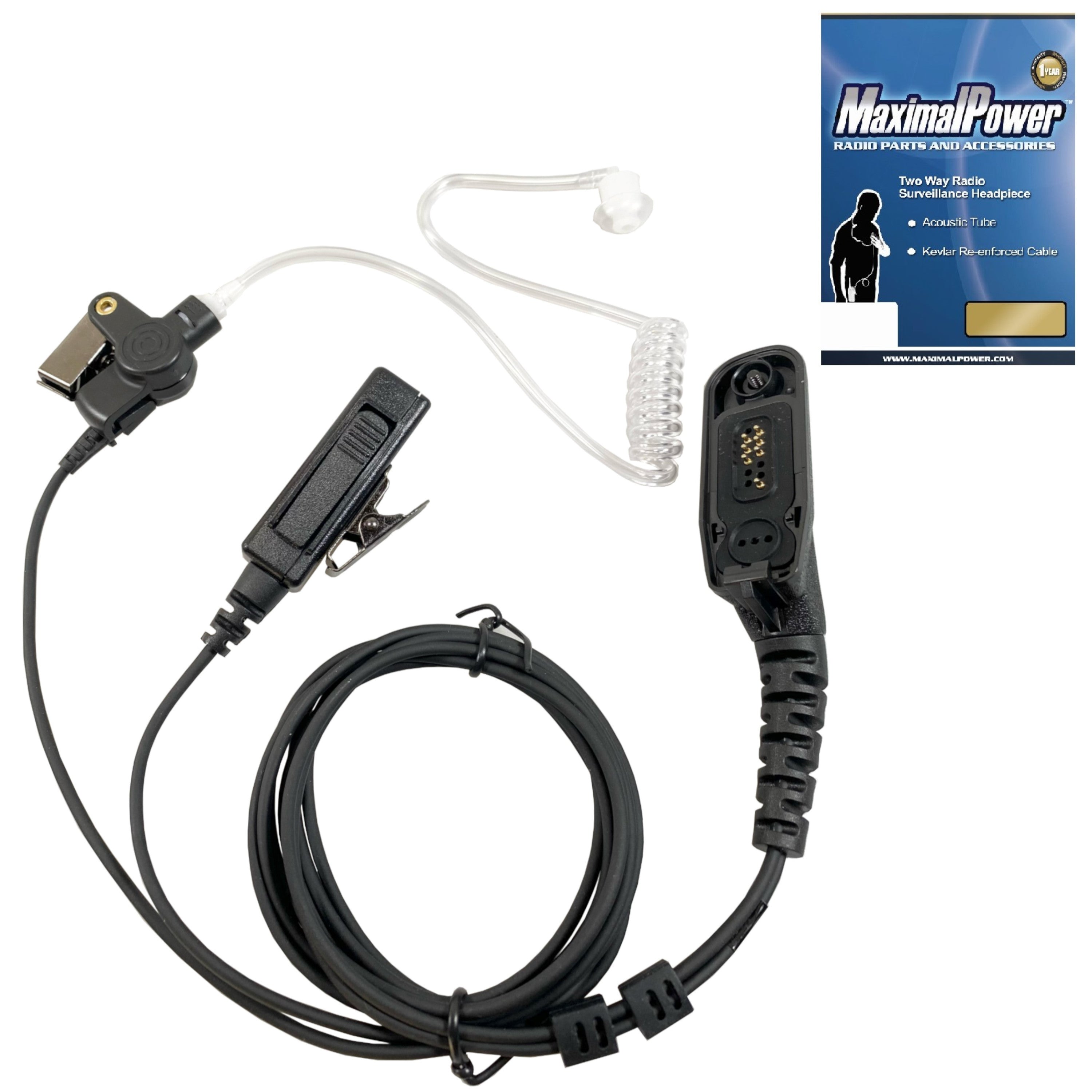 Surveillance Earpiece Headset PTT Mic for MOTOROLA XPR6500 XPR6550 XPR –  MaximalPower