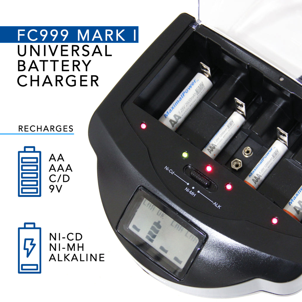 Vérificateur de batterie universel Certified, AAA, AA, C, D, 9V