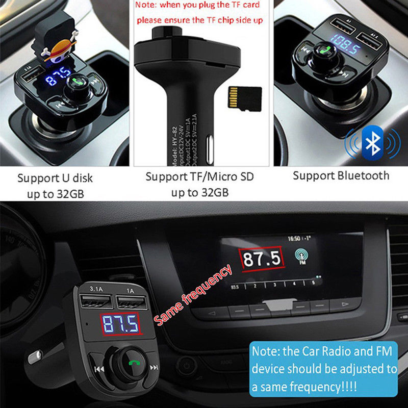 kat Autonomie Alfabet Bluetooth Car Kit MP3 Player FM Transmitter Wireless Radio Adapter USB –  MaximalPower