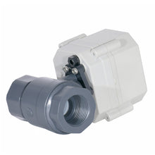 Load image into Gallery viewer, HSH-Flo PVC 2 Way DC9-24V 0-5V Proportional Integral Modulating Ball Valve Electric Motorized Control Valve Position Feedback
