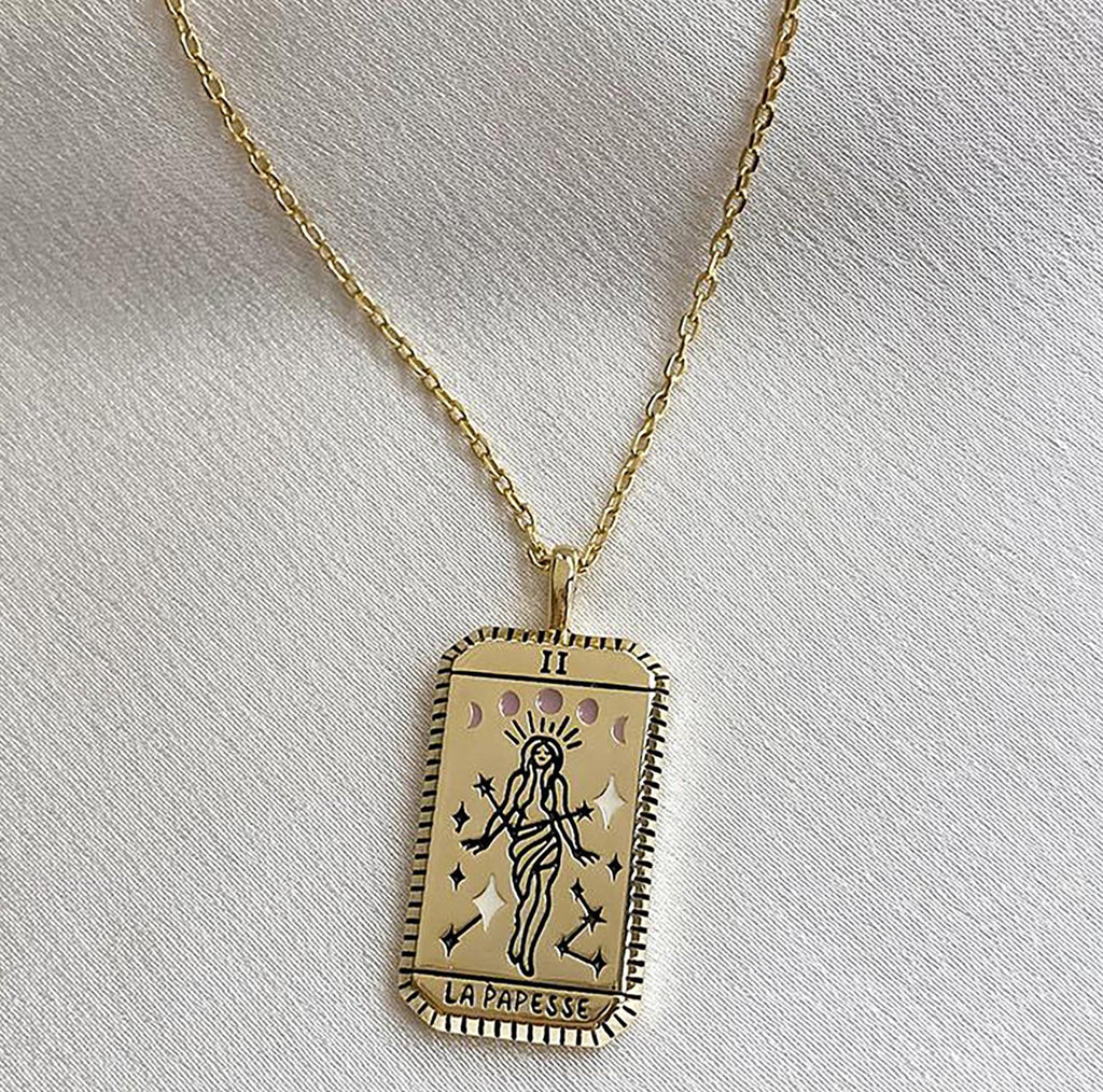 La Papesee Tarot Necklace by Wanderlust + Co