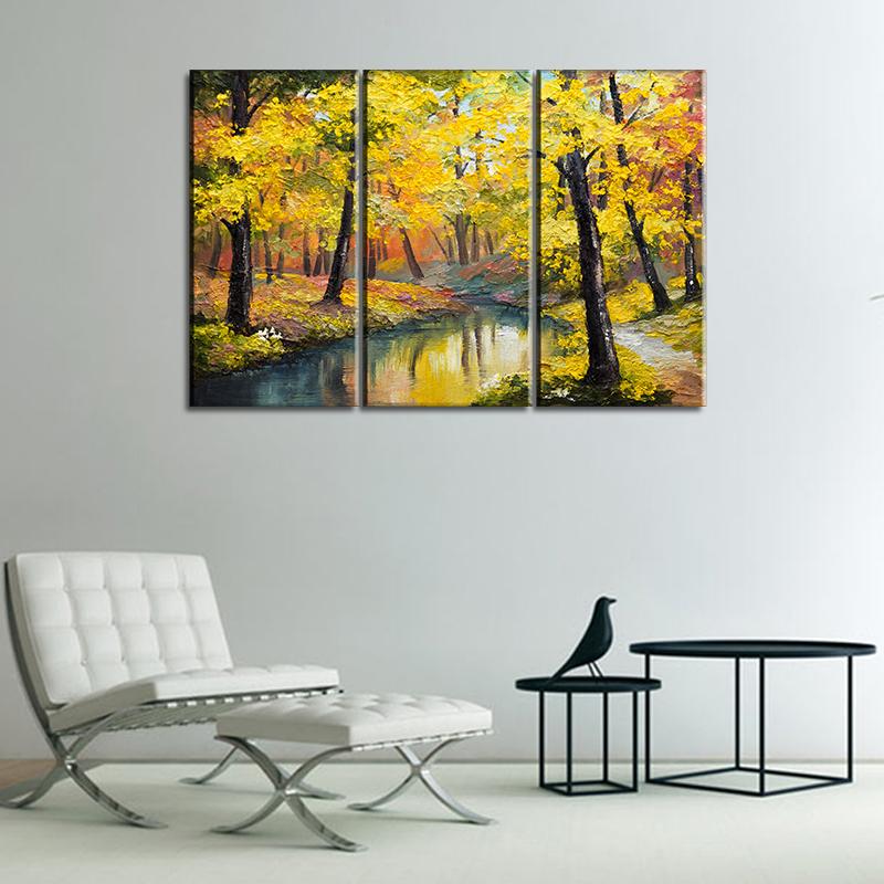 6-Piece Autumn Landscape Theme Oil Painting Canvas Set Multicolour price in  UAE, Noon UAE