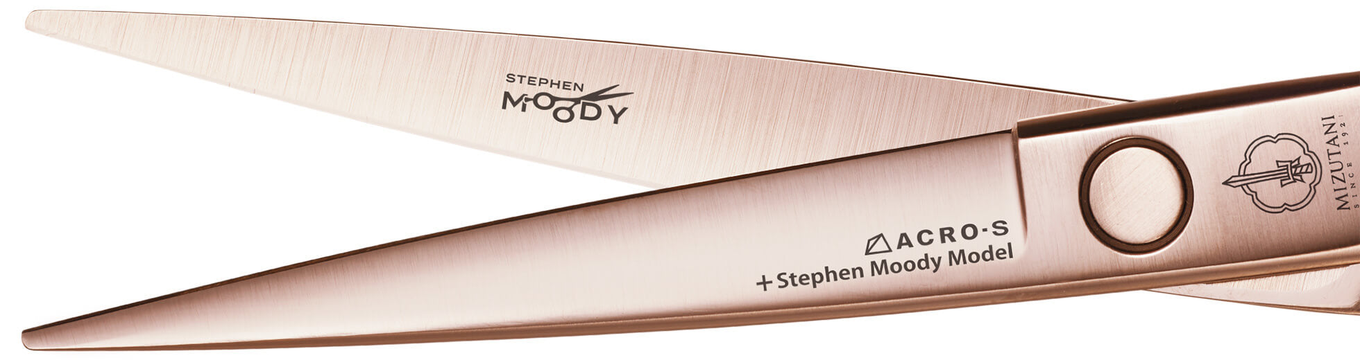 Mizutani Scissors Canada ACRO Stephen Moody scissors blades rose gold