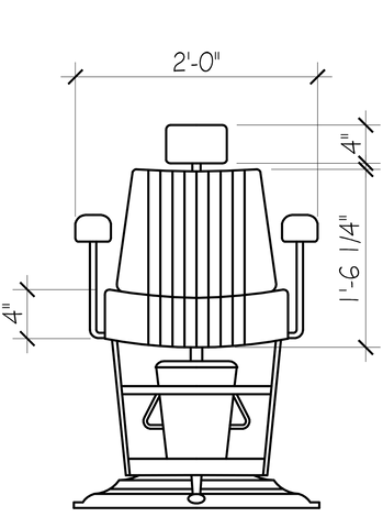 Takara Belmont 405 Front Measurements