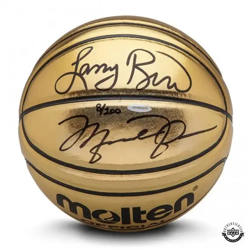 Stephen Curry & LeBron James Dual Autographed Authentic Spalding Basketball