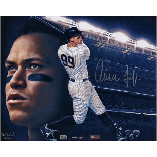 Aaron Judge & Gerrit Cole New York Yankees Multi-Signed Framed Two Baseball Shadowbox Collage