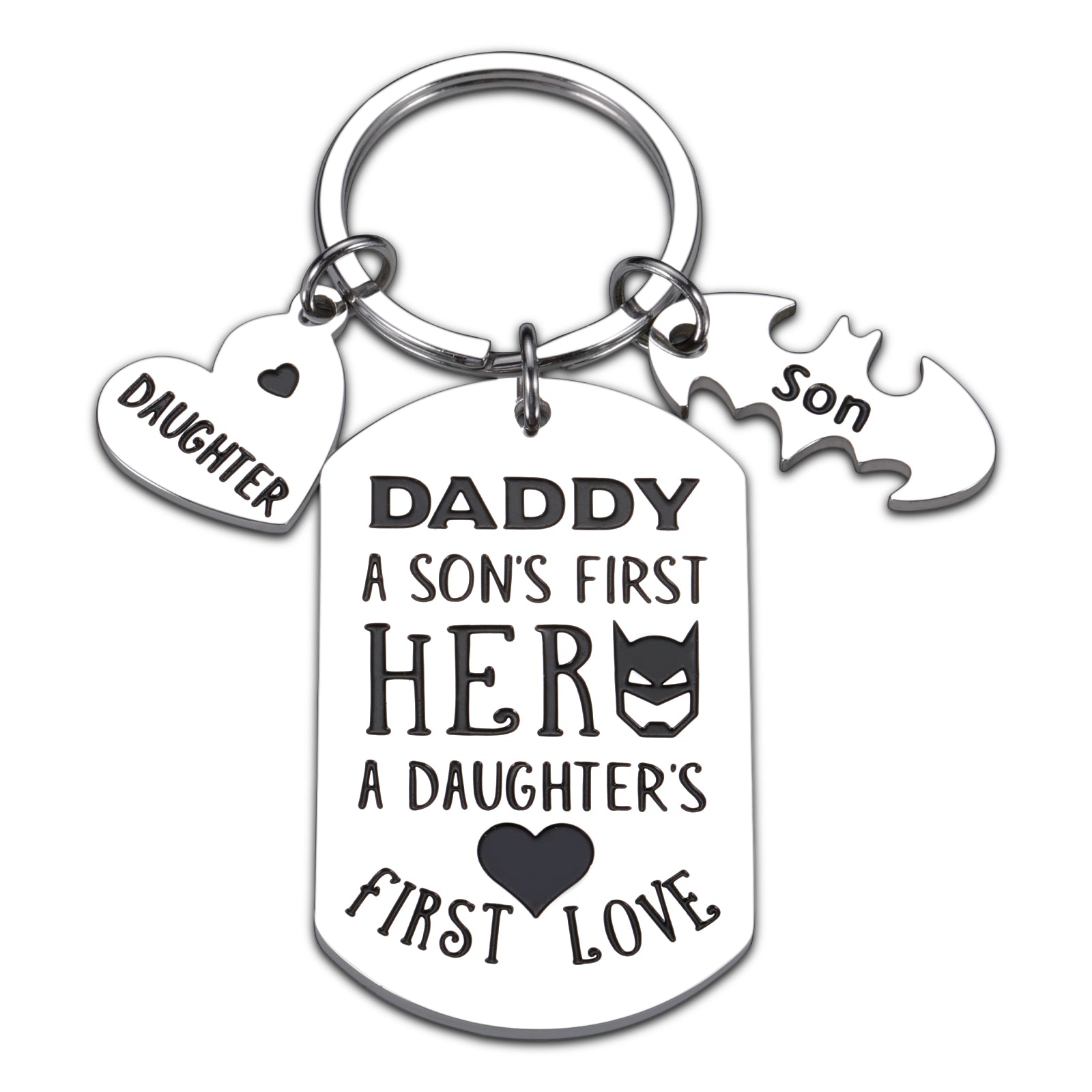 Gifts for Dad Fathers Day Birthday, Keychain Gift for New Dads to Be from Daughter Son Kids Stepdad Husband from Stepdaughter Wife Wedding Thanksgiving Christmas Valentines Father of the Bride Men Him