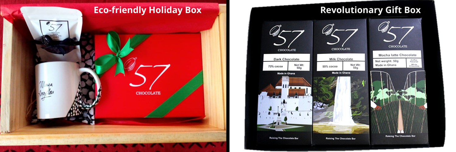 Eco-friendly Holiday Box (left) and Revolutionary Gift Box (right)