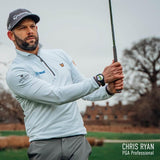 PGA Professional Chris Ryan wearing the GOLFBUDDY aim W11 while out on the golf course