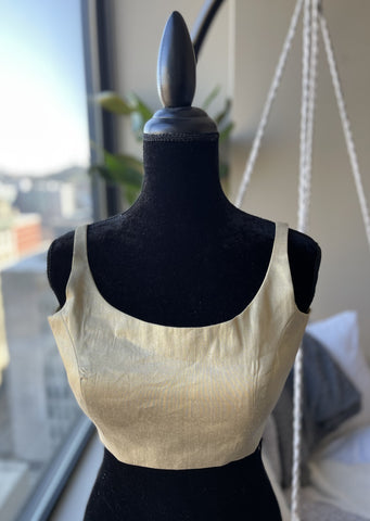 sleeveless silk blouse