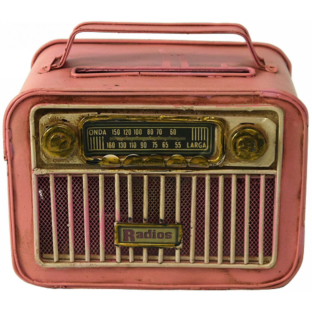 Rustic Metal Vintage Industrial Style Pink Radio Toilet Roll Holder –  CosyNest Interiors