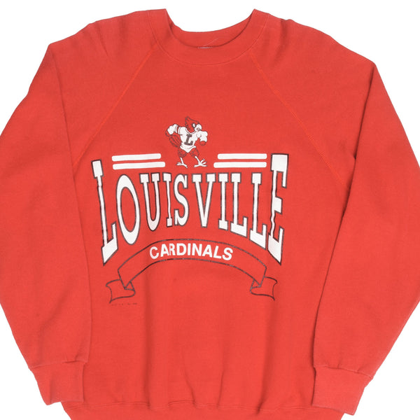 Vintage Louisville Cardinals Logo Athletic Crewneck Sweatshirt Size XL Red  Mlb