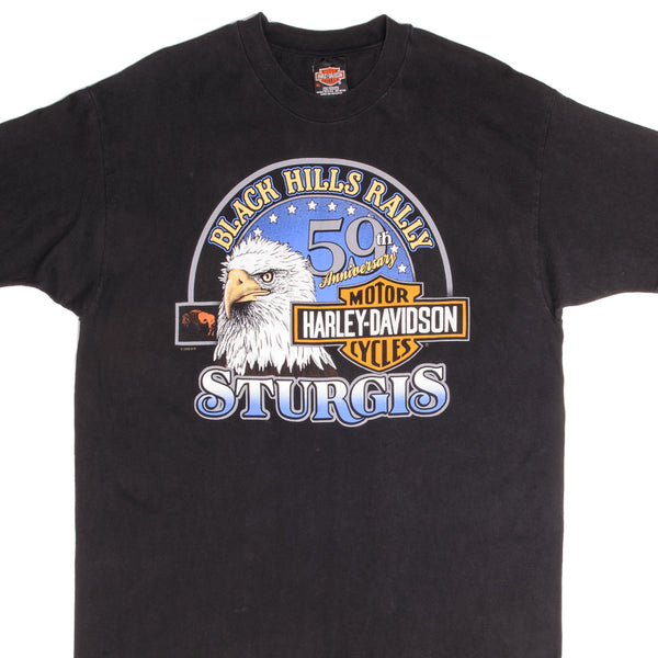 Vintage Sturgis 60 Years 2000 Eagle T Shirt Black Hills XL 海外 即決-