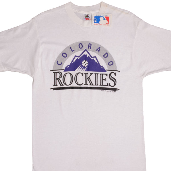 Vintage 1993 Colorado Rockies Starter Graffiti Print T-Shirt Sz.XL