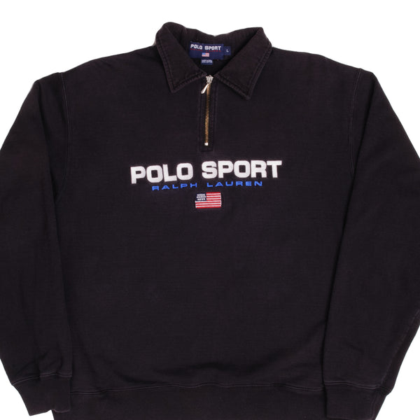Vintage Polo Ralph Lauren USA Navy Thin Sweatshirt (Size L) — Roots