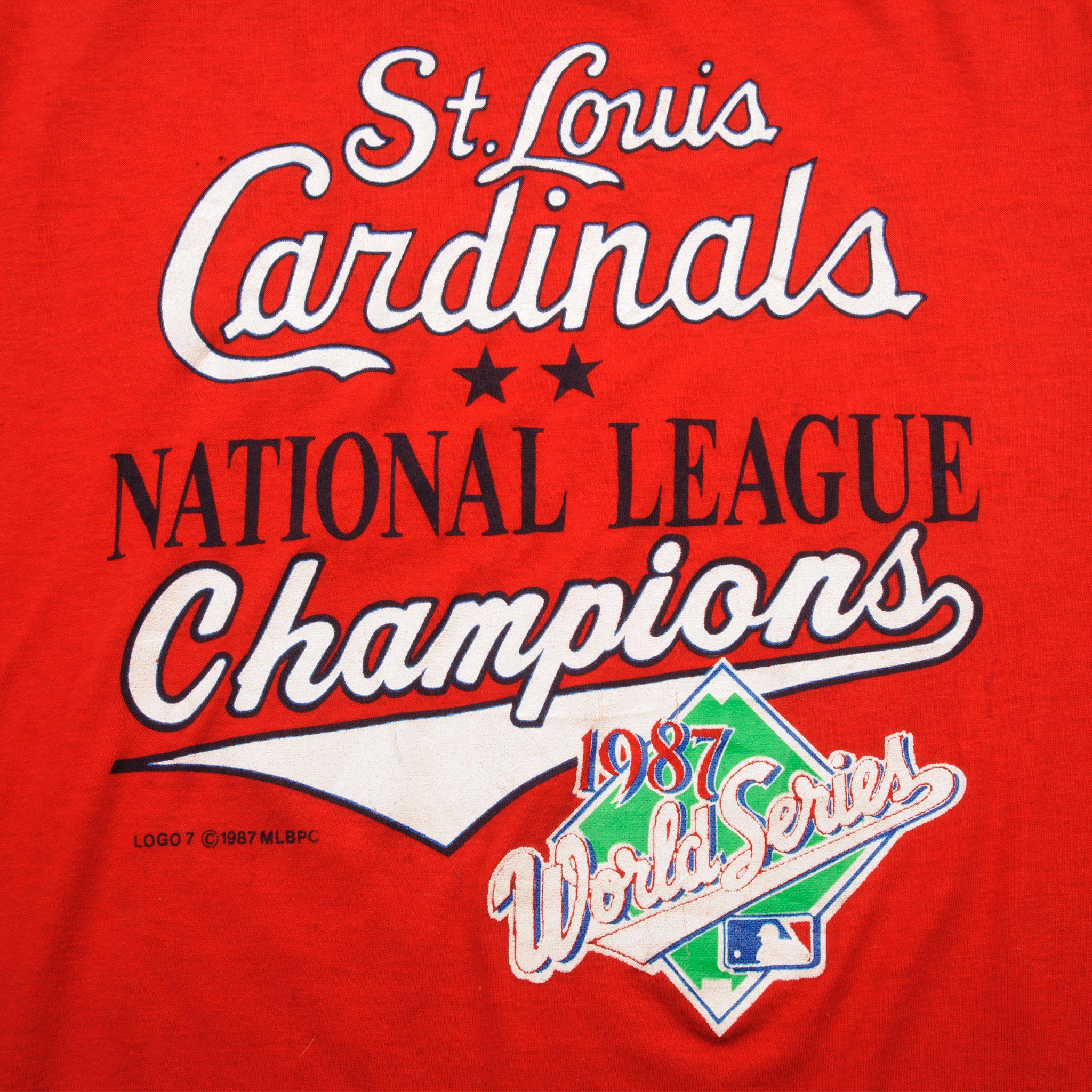St Louis Cardinals Mens T Shirt L Red 2011 11x Champions Long Sleeve