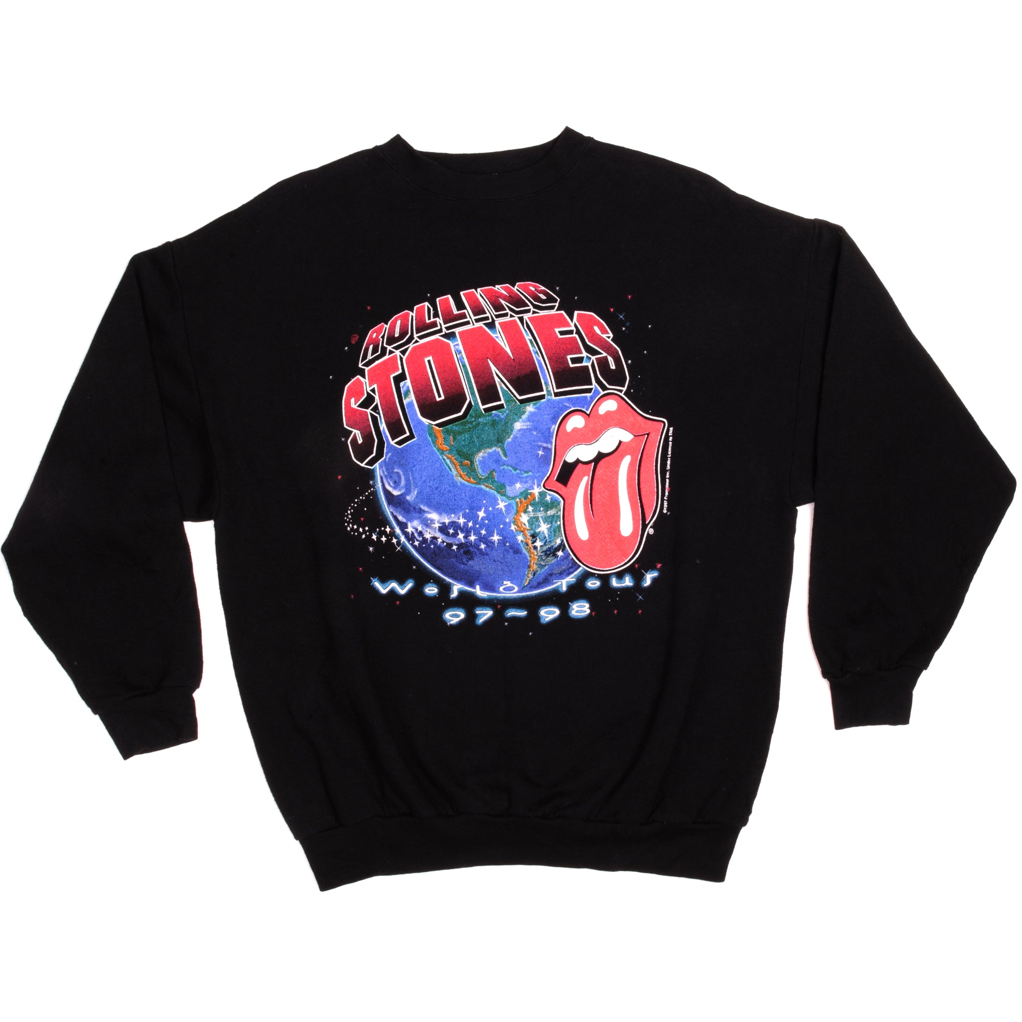 VINTAGE ROLLING STONES WORLD TOUR 97-98 SWEATSHIRT 1997 SIZE XL