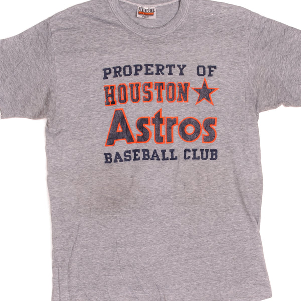 VTG 80s HOUSTON ASTROS T SHIRT JERSEY XL WHITE STRIPED SLEEVES BASEBALL MLB  90s