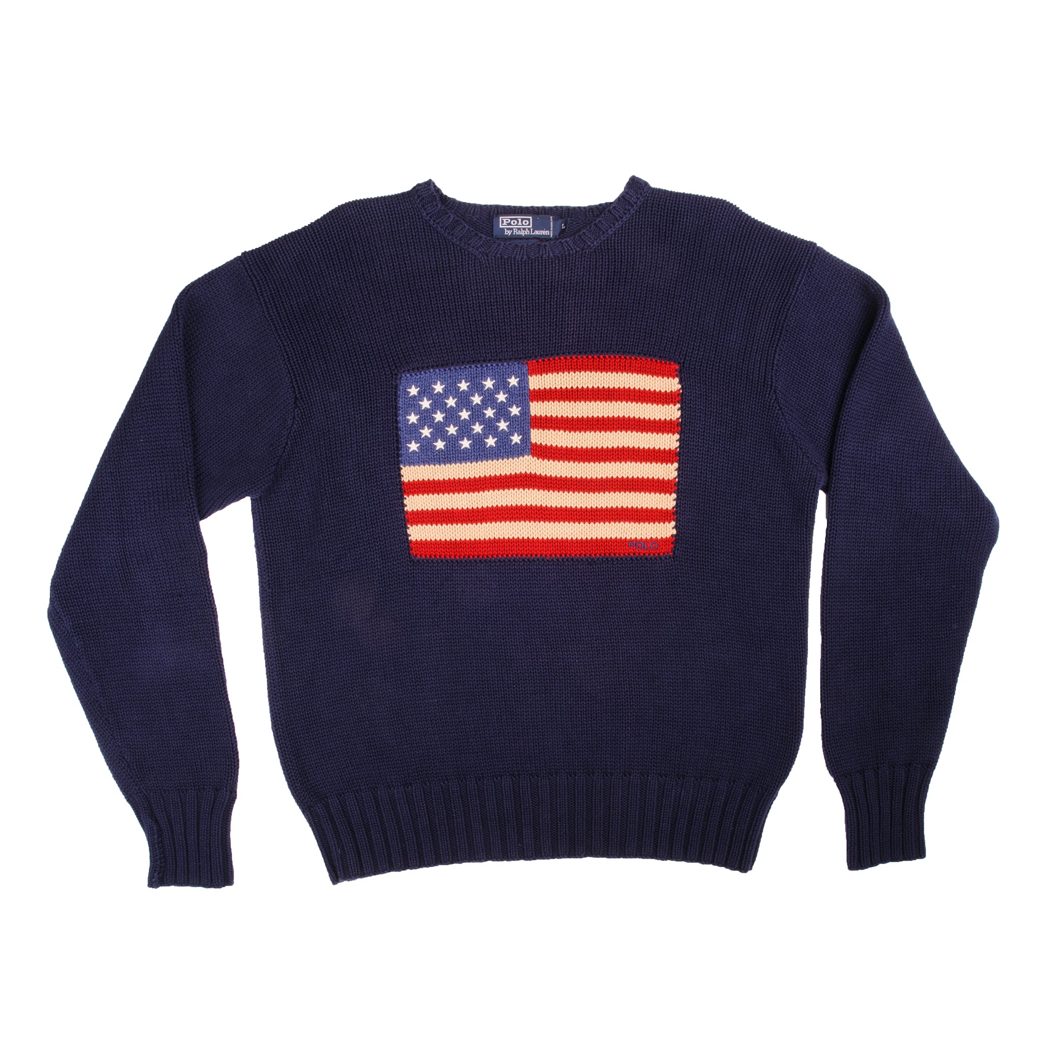 VINTAGE RALPH LAUREN USA FLAG KNIT 1990S SWEATSHIRT SIZE LARGE – Vintage  rare usa