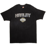 Vintage House Of Harley Davidson Tee Shirt 1998 Size XL Made In USA. BLACK