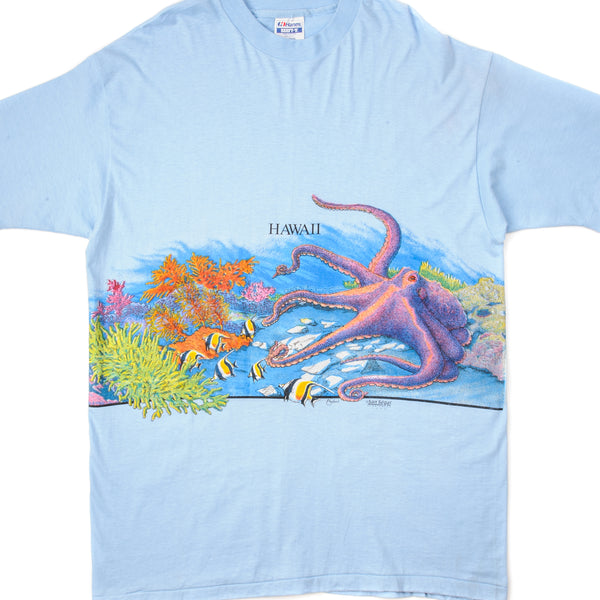 VINTAGE ALL OVER PRINT FISH AND CRUSTACEAN TEE SHIRT 90s SIZE XL MADE – Vintage  rare usa