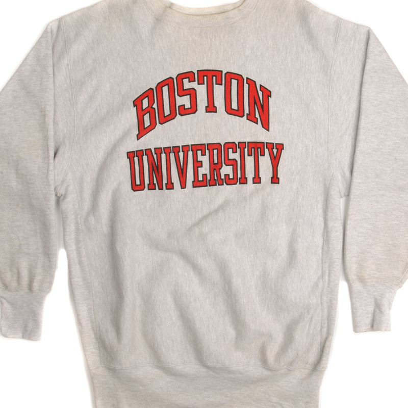 VINTAGE CHAMPION REVERSE WEAVE BOSTON UNIVERSITY SWEATSHIRT 1990-MID 1 ...