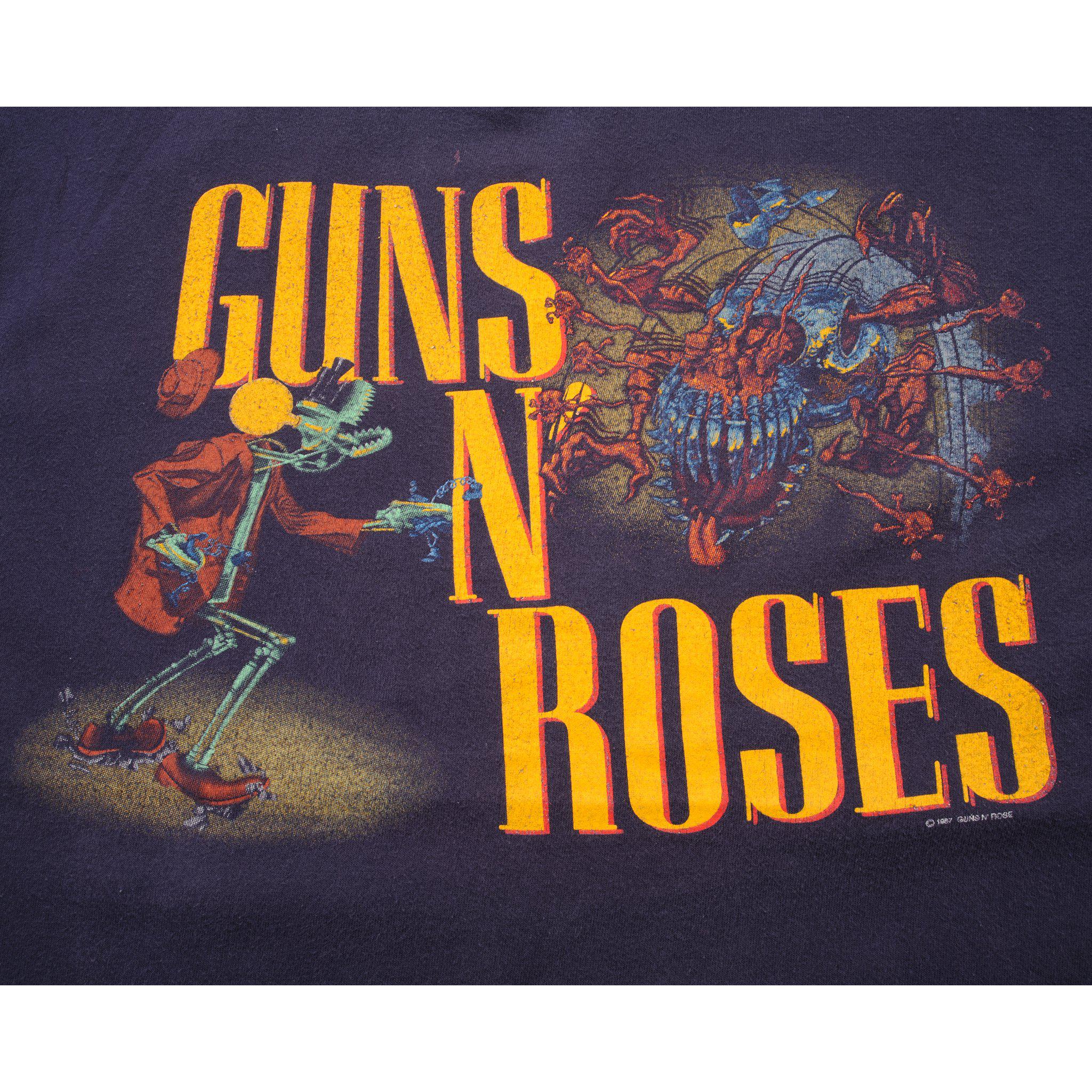 VINTAGE GUNS N ROSES TEE SHIRT 1987 SIZE XL – Vintage rare usa