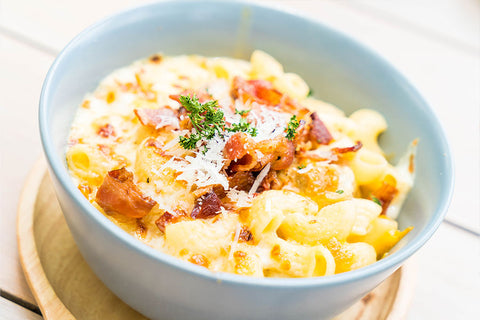 Pumpkin Truffle Bacon Mac & Cheese