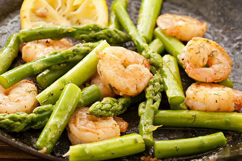 Garlic Butter Shrimp And Asparagus