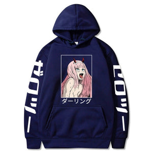 Darling In The Franxx Zero Two Ahegao Face Hoodie