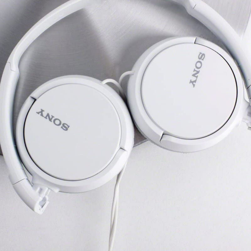 All white sony headphones