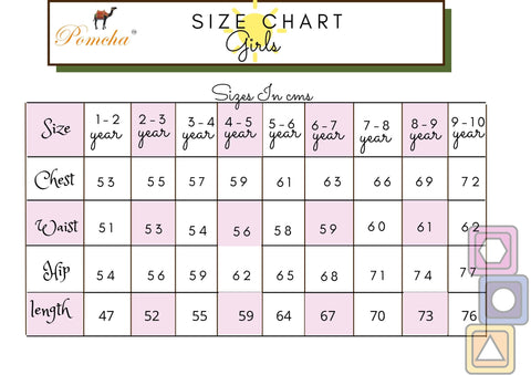 Size Chart Girls