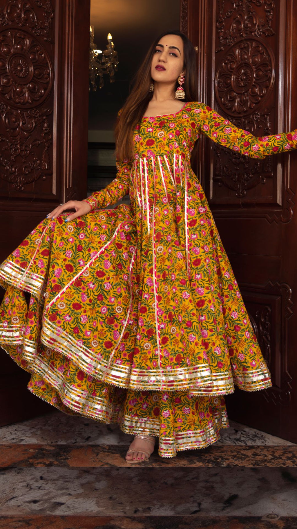 MASTANI COTTON ANARKALI PLAZO SET – Pomcha Jaipur