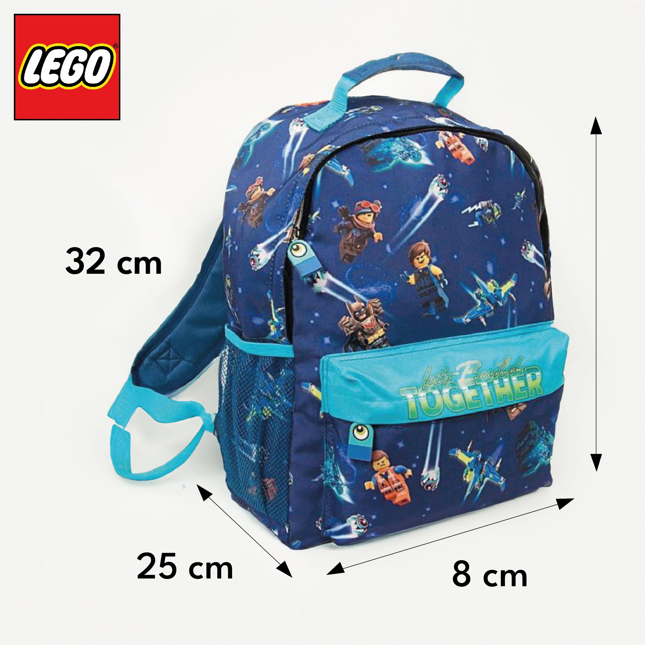 lego movie 2 blue let's build together character backpack