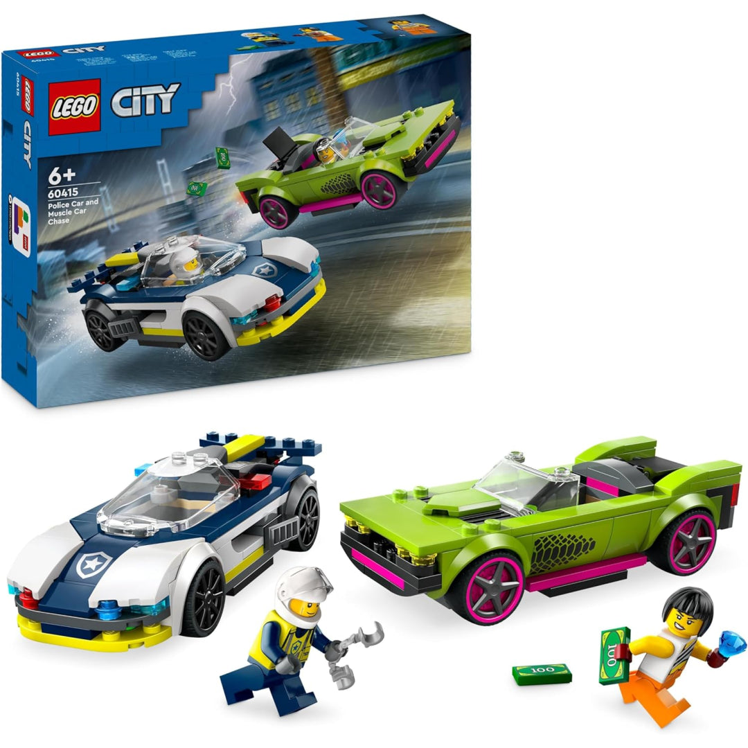 lego city 60415 police car and muscle car chase