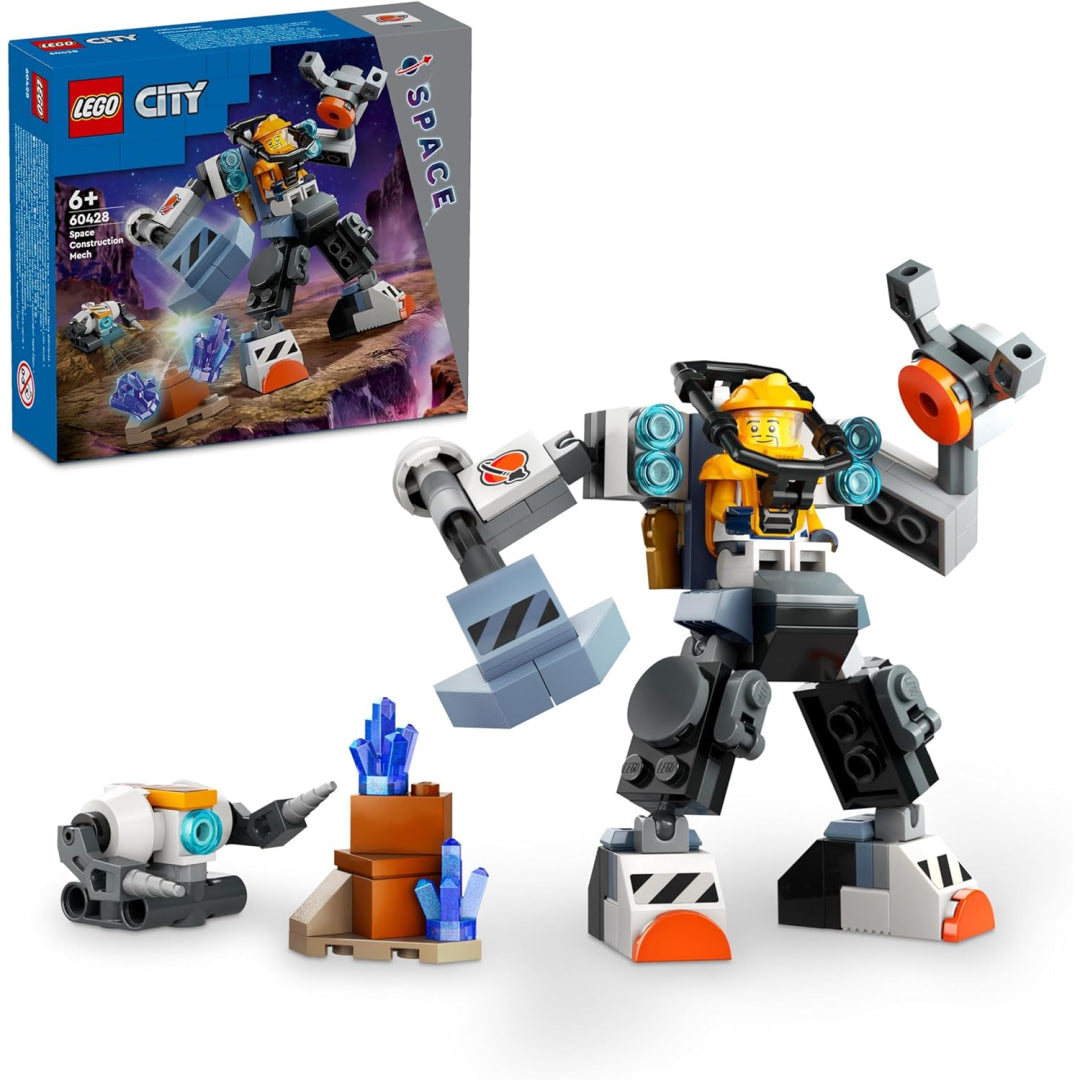 lego city 60428 space construction mech suit building set