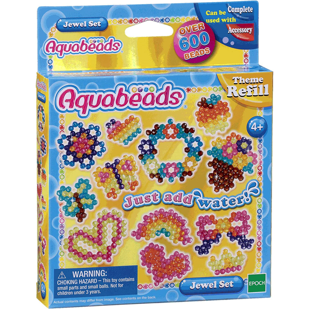 aquabeads beading kit with 600 multicoloured beads in 8 colours