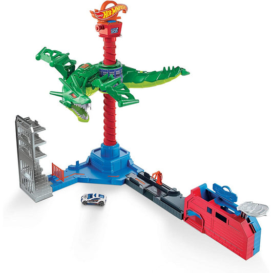  Hot Wheels T-Rex Rampage Track Set, Works City Sets