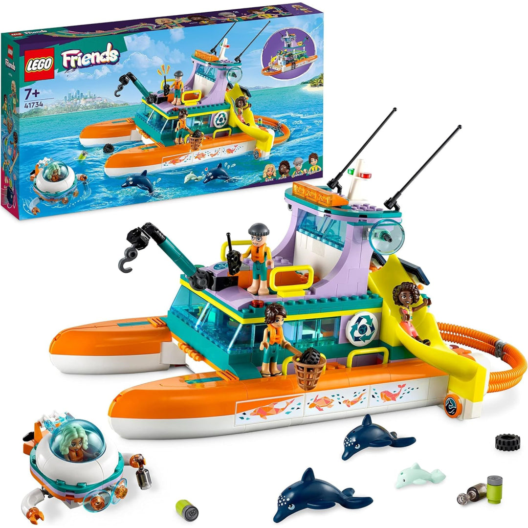 lego 41734 friends sea rescue boat toy playset