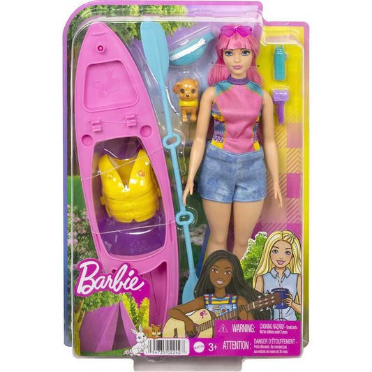 Barbie Daisy Doll, Pink Hair, with Kitten, Guitar, Opening