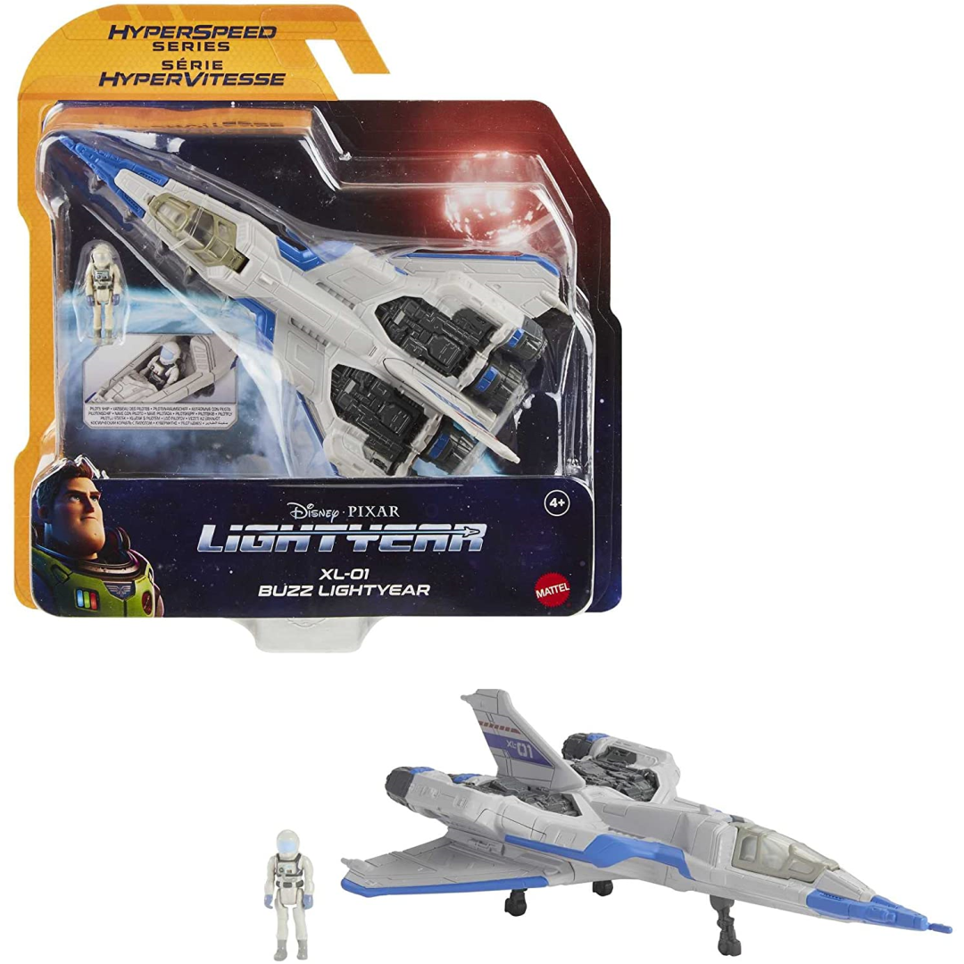 disney pixar lightyear hyperspeed series 7-inch xl-01 spaceship and buzz lightyear