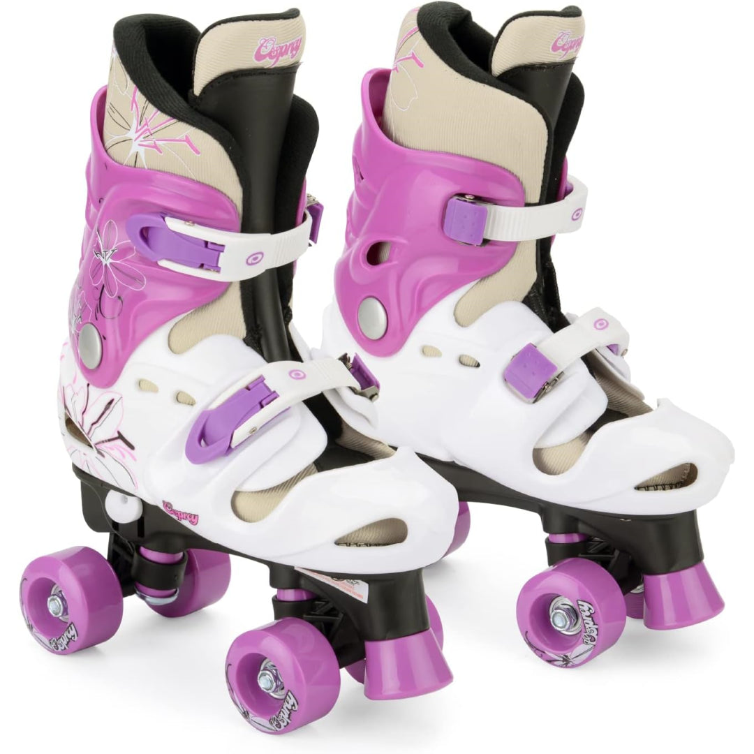 osprey quad adjustable roller skates purple size - 11j-13j small