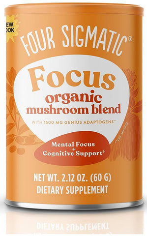 Four Sigmatic Focus Blend 7 Superfoods Adaptogen Blend Mix with Lion's Mane, Cordyceps, Rhodiola, Bacopa & Mucuna