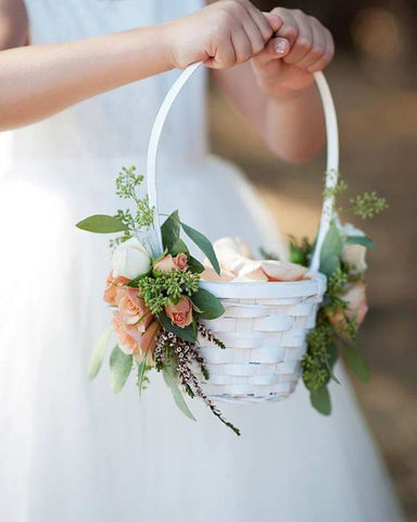 flower girl wedding basket