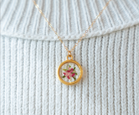 Pressed Floral Custom Necklace