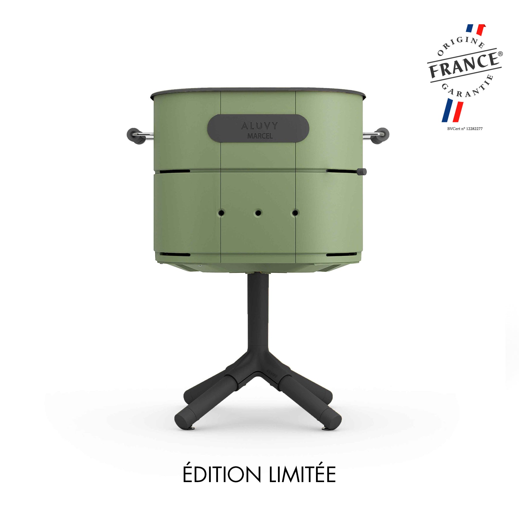 MARCEL Limited Brasero barbecue design charbon marcel édition limitée vert réséda - vue de face
