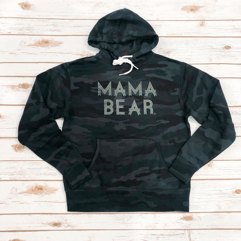 mama bear camo zip up hoodie