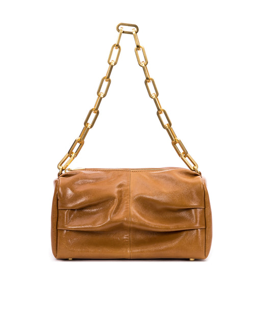 Shop Brandon Blackwood Mini Valentina Leather Chain Shoulder Bag