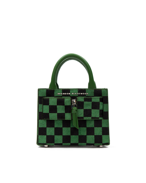 Brandon Blackwood Kendrick Trunk Checkered Leather Top-Handle Bag