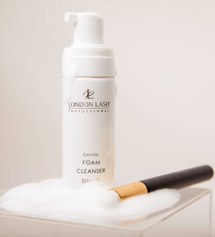 foam cleanser for eyelash extensions, lash shampoo, lash cleanser, how to remove eyelash extensions 